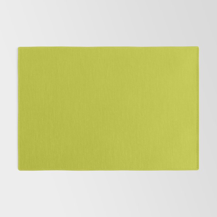 Eccentric Lime Solid Color Plain Yellowish Green Shade Modern Abstract Rug Gallery Image 2