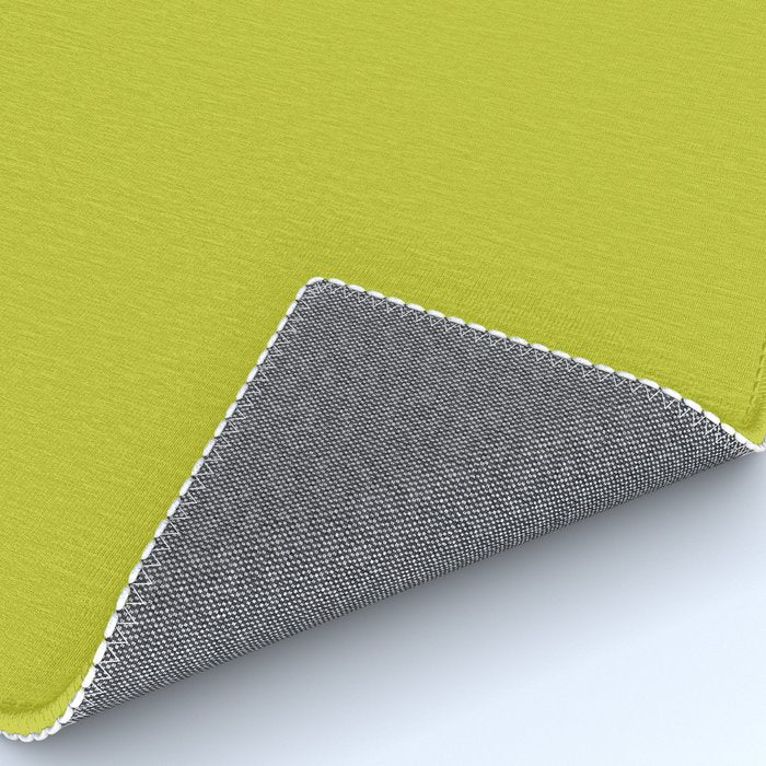 Eccentric Lime Solid Color Plain Yellowish Green Shade Modern Abstract Rug Gallery Image 4