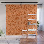 Organic watercolor plant nature art pattern Wall Mural Gallery Image 1