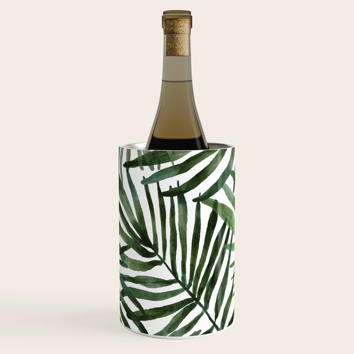 Watercolor simple leaves Wine Chiller Gallery Image 1