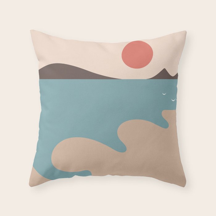 Cat Landscape 79 Throw Pillow Gallery Image 6