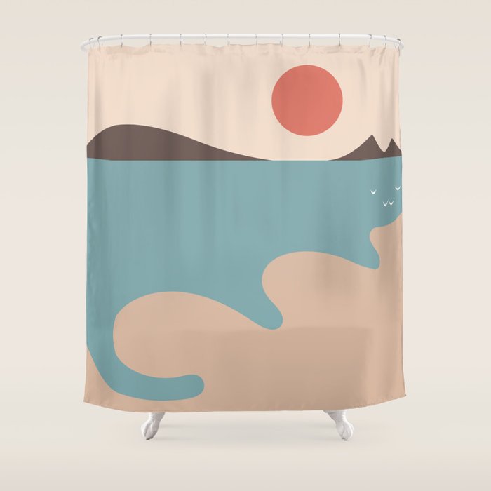 Cat Landscape 79 Shower Curtain Gallery Image 1