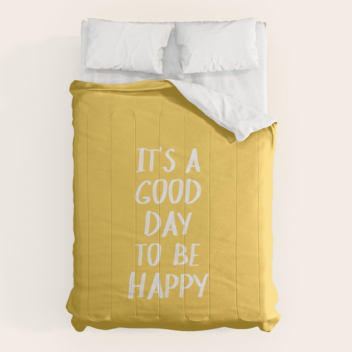 It's a Good Day to Be Happy - Yellow Comforter Gallery Image 6
