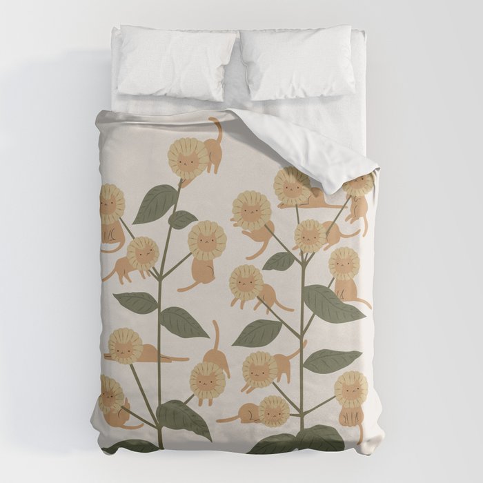 Cat and Plant 7B Duvet Cover Gallery Image 1