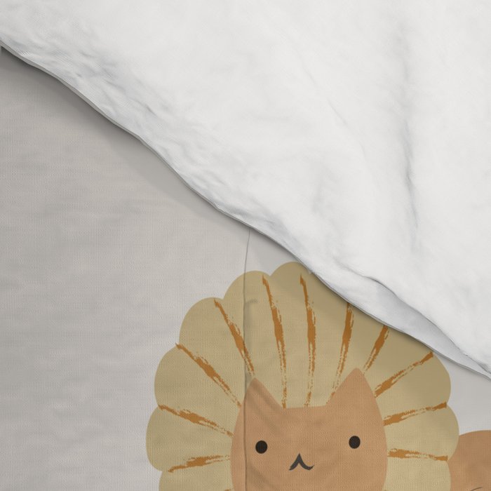 Cat and Plant 7B Comforter Gallery Image 4