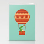 Dragon On Hot Air Balloon Stationery Card Gallery Image 2