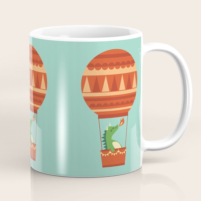 Dragon On Hot Air Balloon Coffee Mug Gallery Image 1