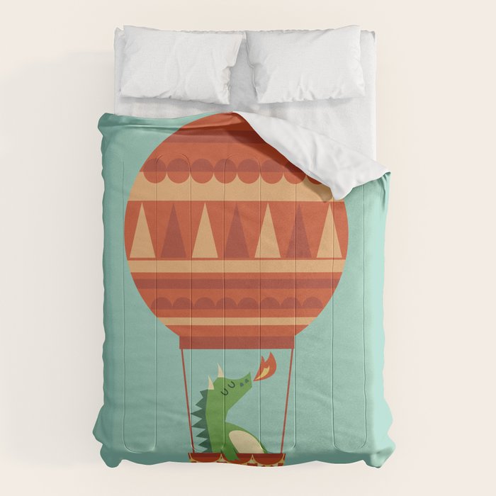 Dragon On Hot Air Balloon Comforter Gallery Image 6