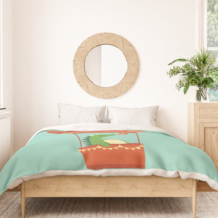 Dragon On Hot Air Balloon Duvet Cover Gallery Image 3