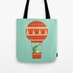 Dragon On Hot Air Balloon Tote Bag Gallery Image 1