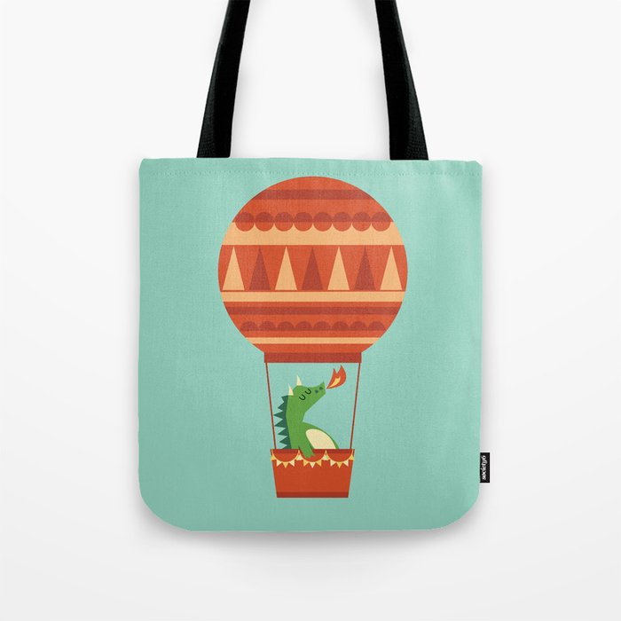 Dragon On Hot Air Balloon Tote Bag Gallery Image 1