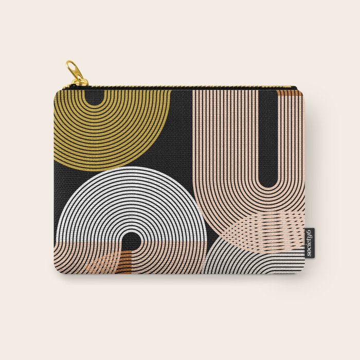abstract geoemtric lines 3 Carry All Pouch Gallery Image 1