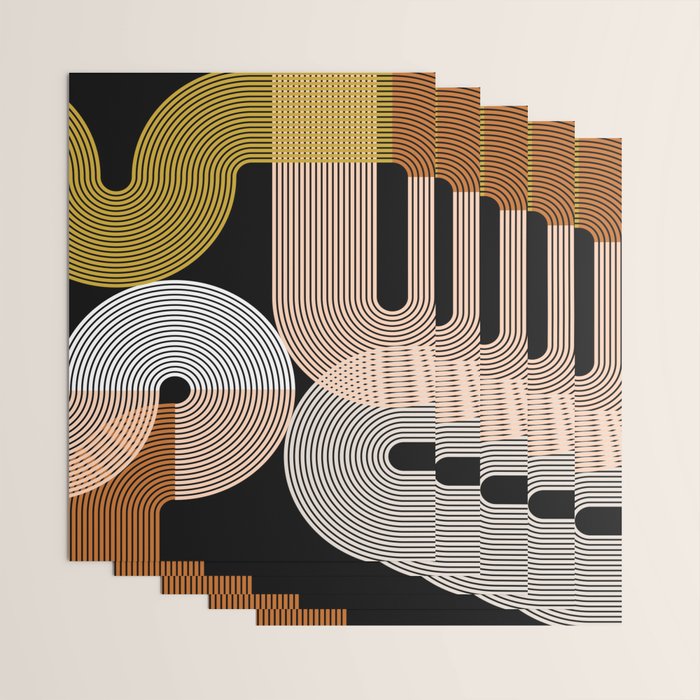 abstract geoemtric lines 3 Wrapping Paper Gallery Image 3