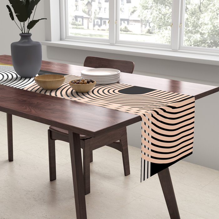 abstract geoemtric lines 3 Table Runner Gallery Image 2