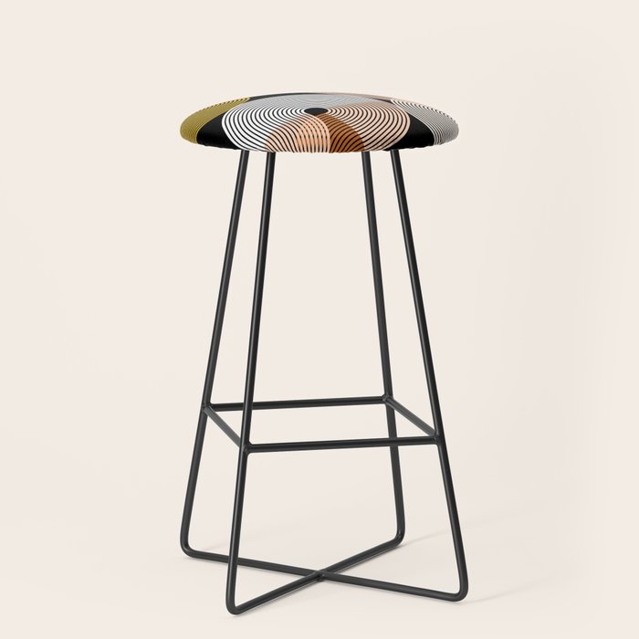 abstract geoemtric lines 3 Stool Gallery Image 1