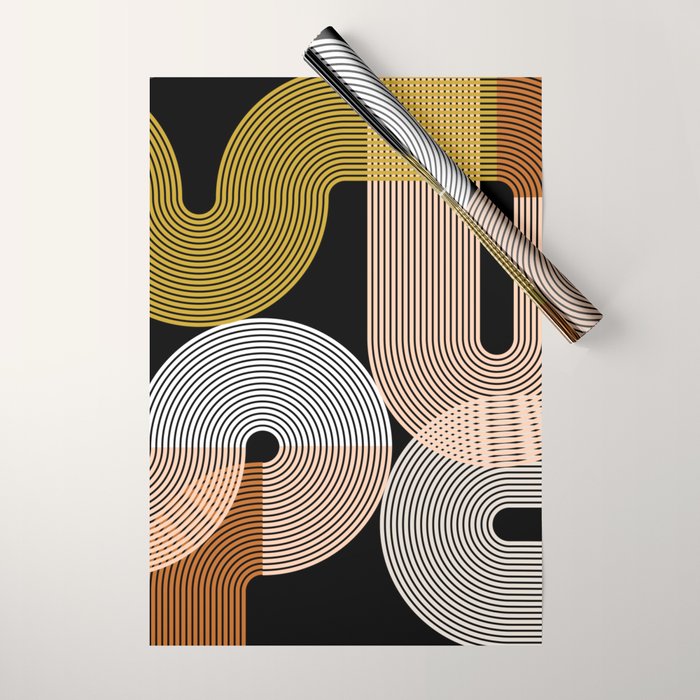 abstract geoemtric lines 3 Wrapping Paper Gallery Image 1