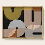abstract geoemtric lines 3 Serving Tray Gallery Image 1