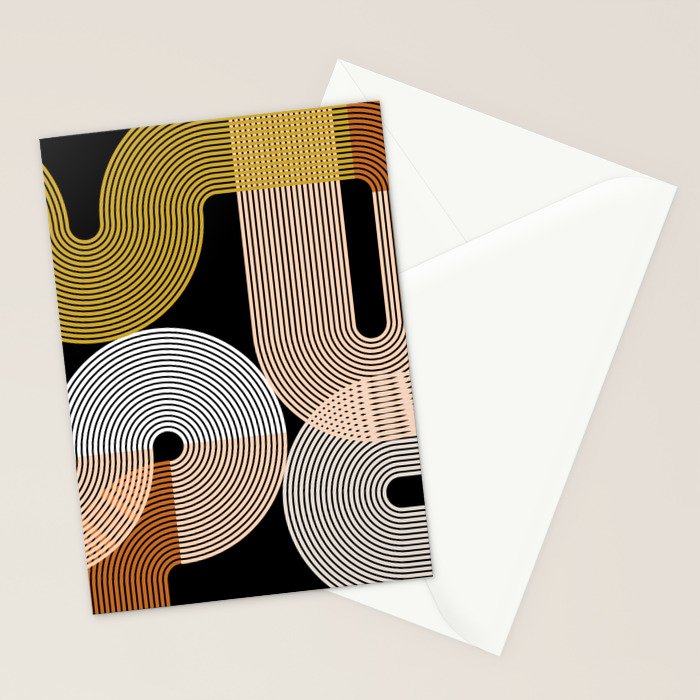 abstract geoemtric lines 3 Stationery Card Gallery Image 2