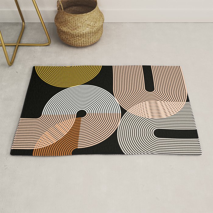 abstract geoemtric lines 3 Rug Gallery Image 1