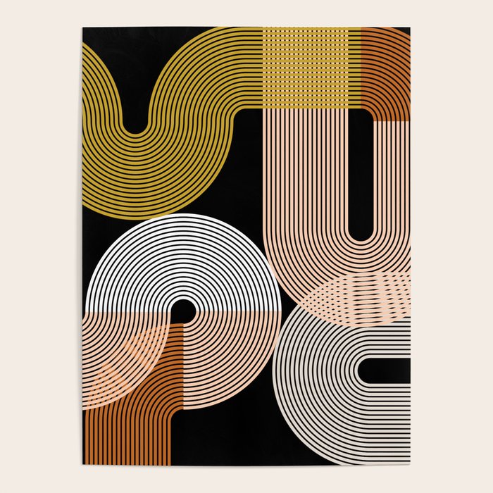 abstract geoemtric lines 3 Poster Gallery Image 4