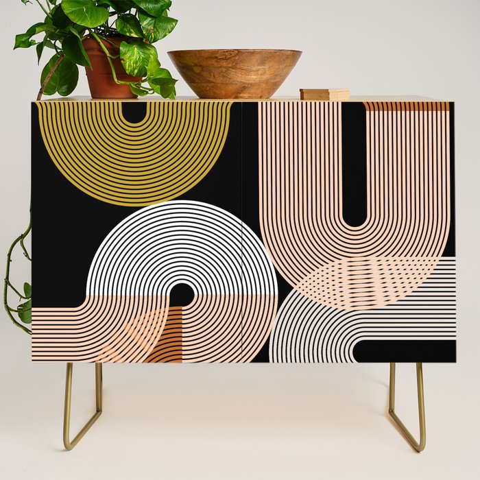 abstract geoemtric lines 3 Credenza Gallery Image 1