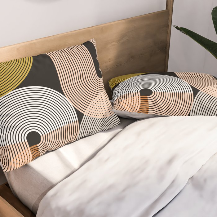 abstract geoemtric lines 3 Pillow Sham Gallery Image 2