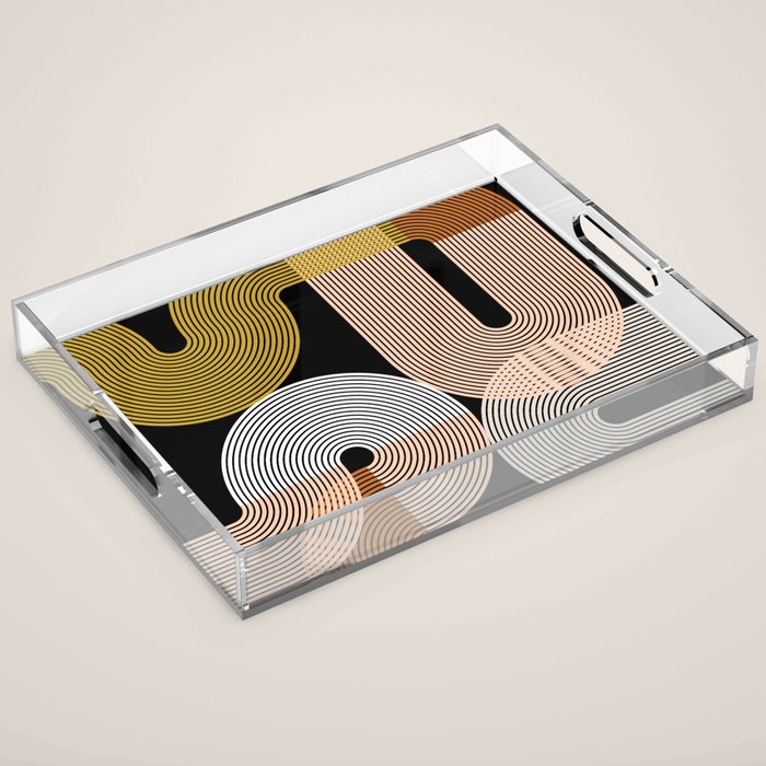 abstract geoemtric lines 3 Acrylic Tray Gallery Image 1