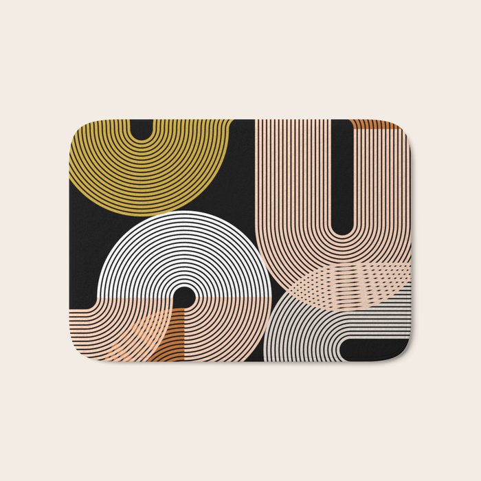 abstract geoemtric lines 3 Bath Mat Gallery Image 1