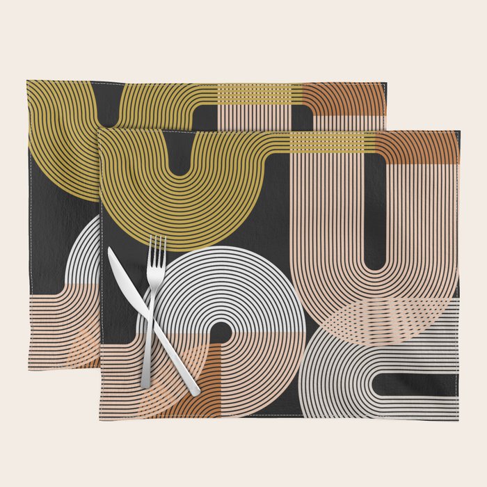 abstract geoemtric lines 3 Placemat Gallery Image 1