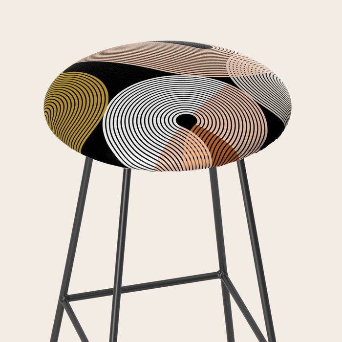 abstract geoemtric lines 3 Stool Gallery Image 2
