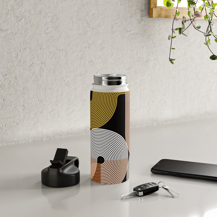 abstract geoemtric lines 3 Water Bottle Gallery Image 4