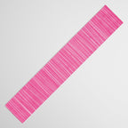 Pink White Lines Drawing Artwork Table Runner Gallery Image 3