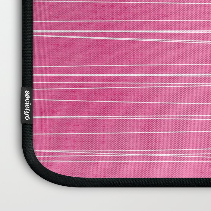Pink White Lines Drawing Artwork Laptop Sleeve Gallery Image 3
