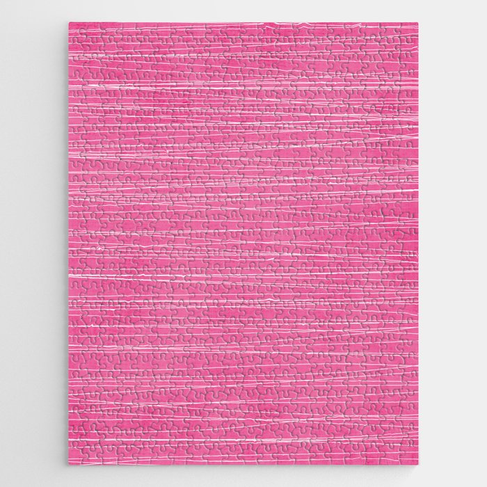 Pink White Lines Drawing Artwork Jigsaw Puzzle Gallery Image 1