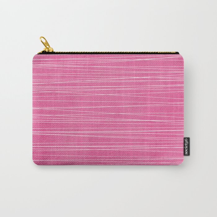 Pink White Lines Drawing Artwork Carry All Pouch Gallery Image 1