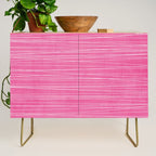 Pink White Lines Drawing Artwork Credenza Gallery Image 1