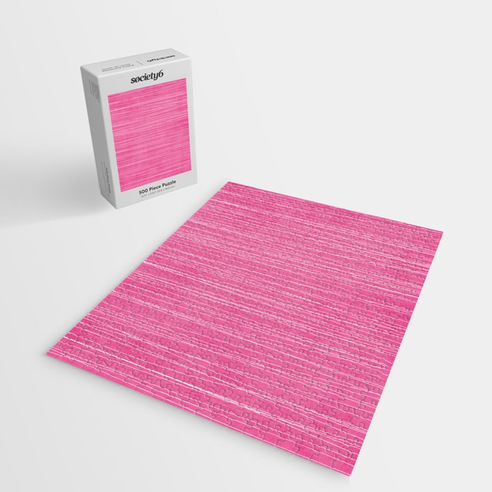 Pink White Lines Drawing Artwork Jigsaw Puzzle Gallery Image 2