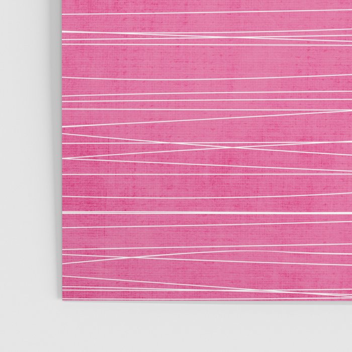 Pink White Lines Drawing Artwork Poster Gallery Image 3