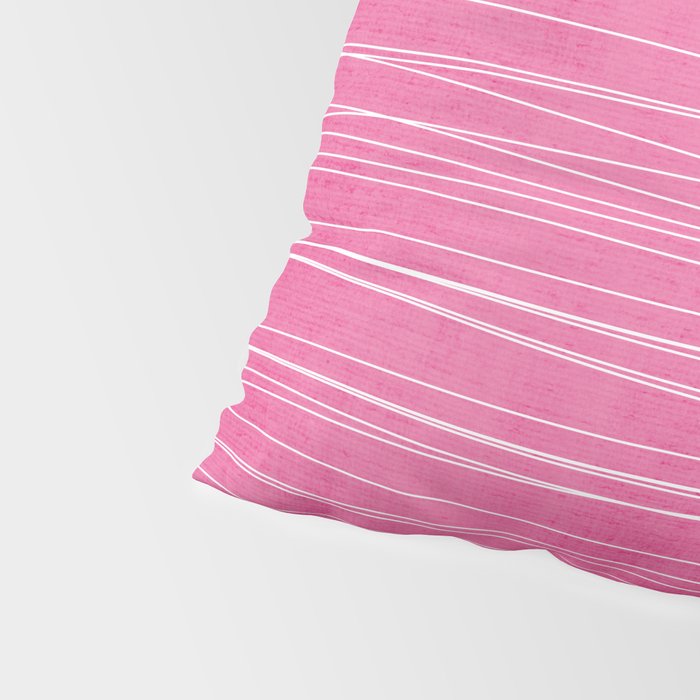 Pink White Lines Drawing Artwork Pillow Sham Gallery Image 4