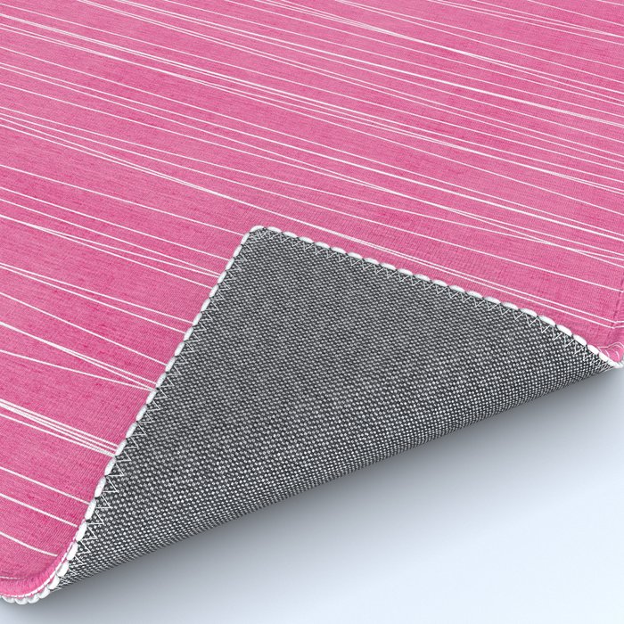 Pink White Lines Drawing Artwork Rug Gallery Image 4