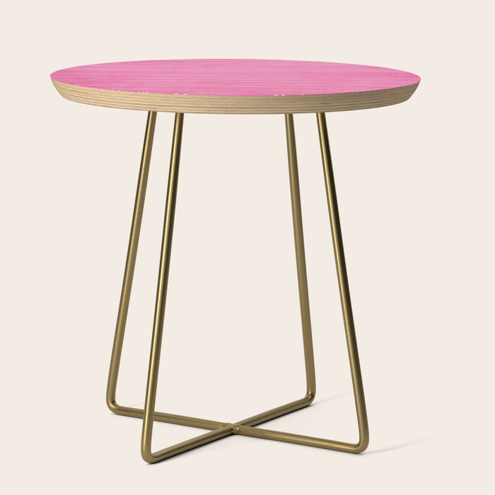 Pink White Lines Drawing Artwork Side Table Gallery Image 1