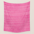 Pink White Lines Drawing Artwork Wall Tapestry Gallery Image 4
