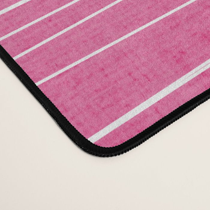 Pink White Lines Drawing Artwork Desk Mat Gallery Image 4