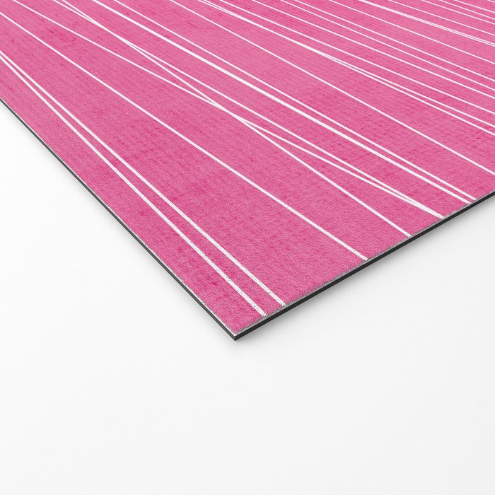 Pink White Lines Drawing Artwork Welcome Mat Gallery Image 2