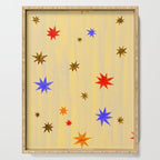 Celestial Star Twinkle in Golden Amber Watercolor Serving Tray Gallery Image 1