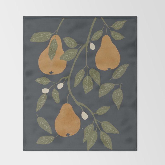 Pears Throw Blanket Gallery Image 2