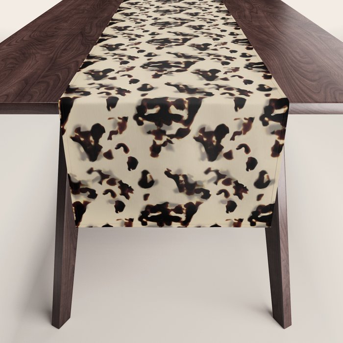 Chic Tortoise Shell on Ivory Table Runner Gallery Image 1