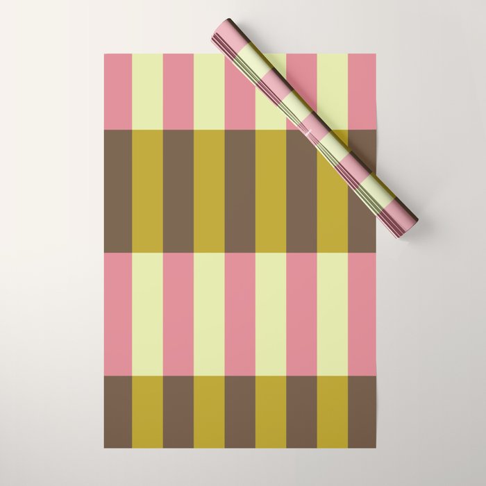 Retro Candy Stripe Pattern Wrapping Paper Gallery Image 1