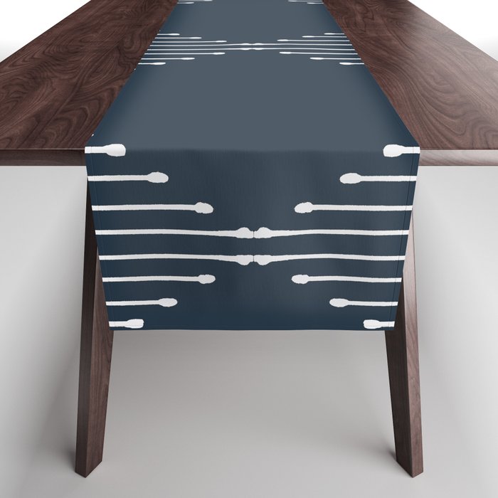 Geo (Annapolis Blue) Table Runner Gallery Image 1