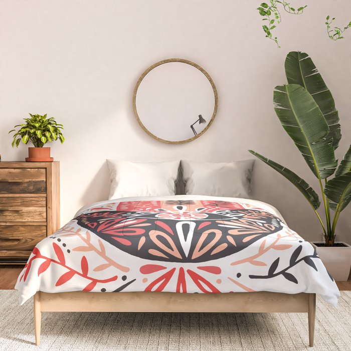 Hamsa Hand - Red & Black Palette Comforter Gallery Image 3